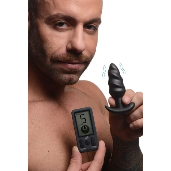 XR Brands BANG Swirl Butt Plug Télécommande LCD – Image 3