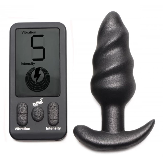 XR Brands BANG Swirl Butt Plug Télécommande LCD