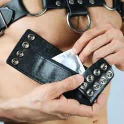 Bracelet Porte-billets Cuir Zippé