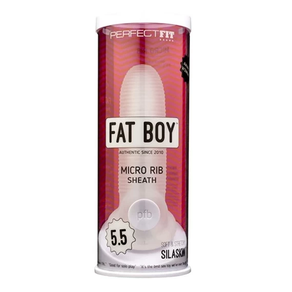 Perfect Fit Fat Boy Micro Ribbed Sheath 5.5" Clear – Image 2