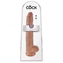 Gode KING COCK 14" 35cm Tan