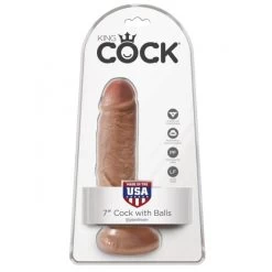 Gode KING COCK 7" 18cm Tan