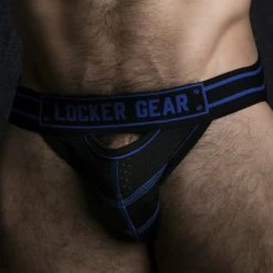 Jockstrap Front Opening Bleu
