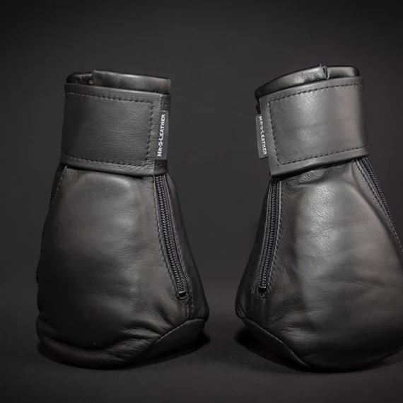 Moufles De Puppy Cuir K9 Bleu – Image 4