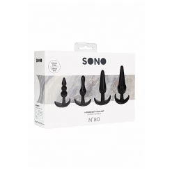 Sono No. 80 - 4-Piece Butt Plug Set - Black