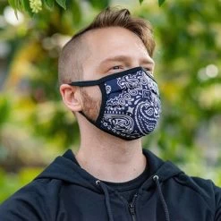 Reversible Hanky Face Mask - Navy